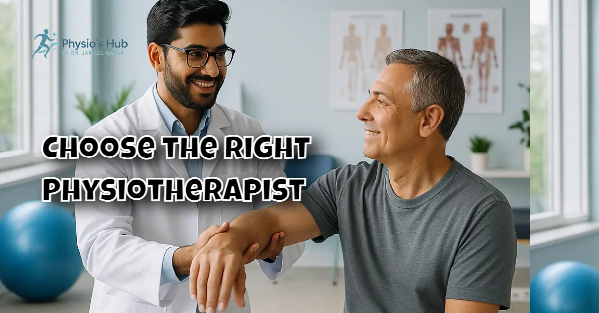 A qualified physiotherapist treating a patient at a modern clinic in Gujranwala with advanced physiotherapy equipment in the background.