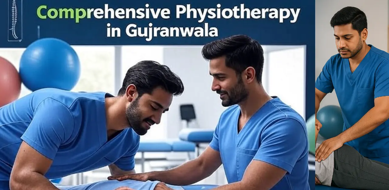 Dr. Jameel Sabar providing back pain treatment to a patient at Physio's Hub clinic near Sialkot Bypass, Gujranwala