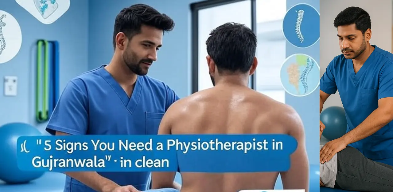 Dr. Jameel Sabar assessing a patient at Physio's Hub clinic near Sialkot Bypass, Gujranwala - 5 signs you need physiotherapy